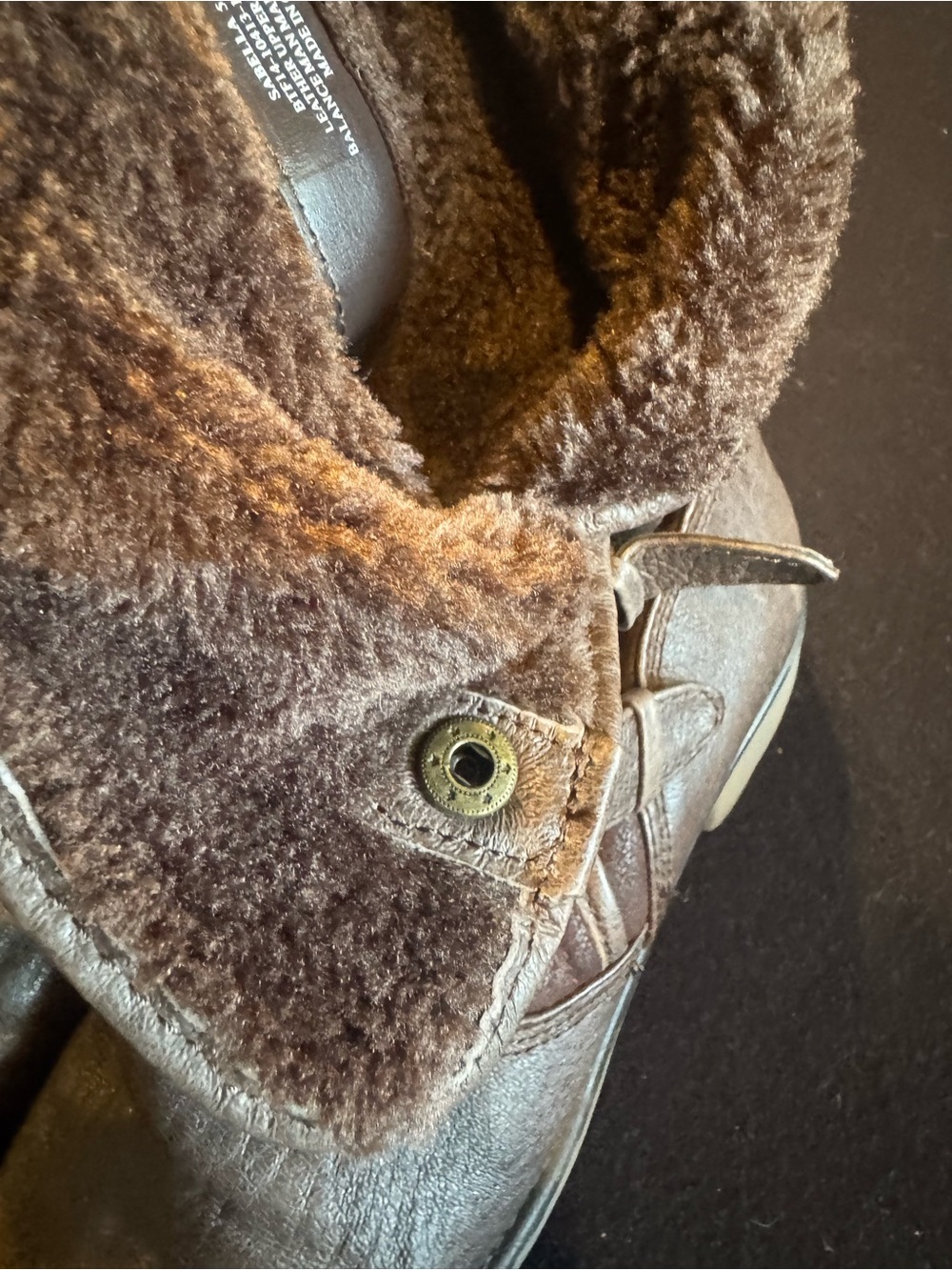 BareTraps Brown Leather & Faux Fur Suede Ankle Boots Sz 6 - Picture 14 of 14